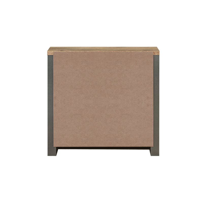 Highgate 79cm Wide 2 Drawer Sideboard, Dark Grey/Oak