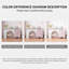 Meuble-lavabo moderne 55,12 po blanc et rose avec miroir et tabouret de maquillage