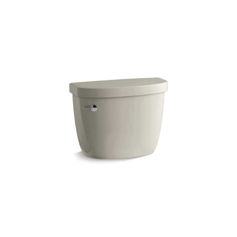 Cimarron 1.6 GPF Toilet Tank with Aquapiston Flush Technology, Ice Grey, Left-Hand, No