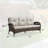 Gaetanino 72 " W Straight Metal and Steel Patio Sofa with Cushions-227080568-237465344