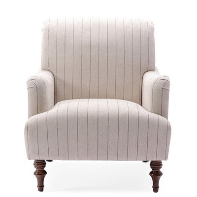 Chaise avec accoudoirs rayés Sea Oat, rembourrage artisanal, rembourrage en mousse, groupe de spectre de couleur naturelle, 34,16 po de profondeur, 29,34 de largeur, 35,98 de hauteur, 43,22 lb de textile résistant, palette de couleurs, supportant le poids