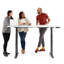 Series L Adj Ht Table, 71.5X30", White+Walnut LPL-106736175