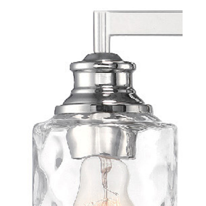 Glenn Dimmable Vanity Light, Polished Nickel, 9" H x 32" W x 6.5" D, 4