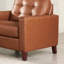 Fauteuil en cuir Aiden