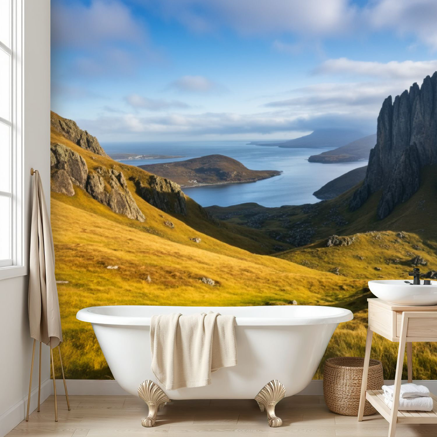 Latitude Run® Wall Mural Peel and Stick Wallpaper View Old Man Storr ...
