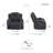 Garrett 38" Modern & Contemporary Corduroy Manual Recliner with Space-Saving Wall-Hugger Design & Dual Cup Holders-119180263