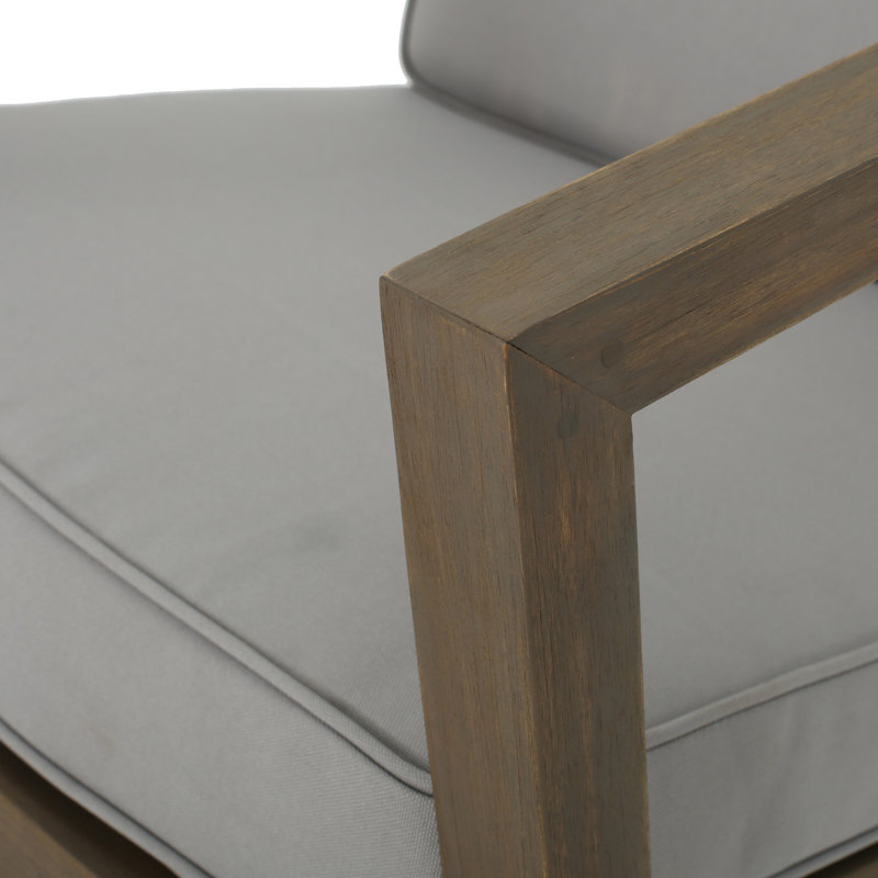 Aubrieana 3 Piece Seating Group with Cushions, Gray, Brown