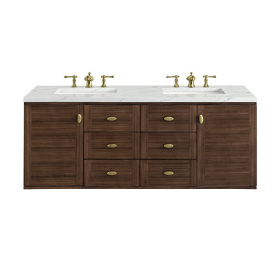 Amberly 60" Double Bathroom Vanity Set