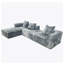 Canapé convertible modulable 4 places de style américain, gris, assise mi-ferme, mousse 100 % neuve, housse en velours côtelé brossé, ne rétrécit pas et ne tache pas la peau