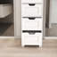 Armoire de rangement autoportante avec 4 tiroirs, convenant à la salle de bain, au salon et à la cuisine