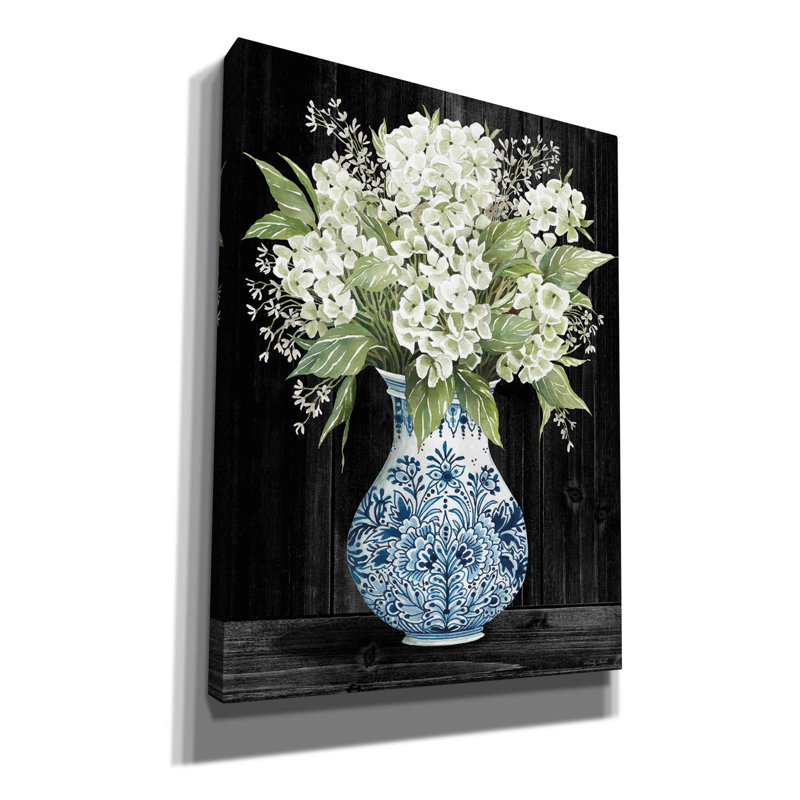 «Hydrangea Elegance» par Cindy Jacobs, art mural sur toile, H 16 po x l 12 po x P 0,75 po