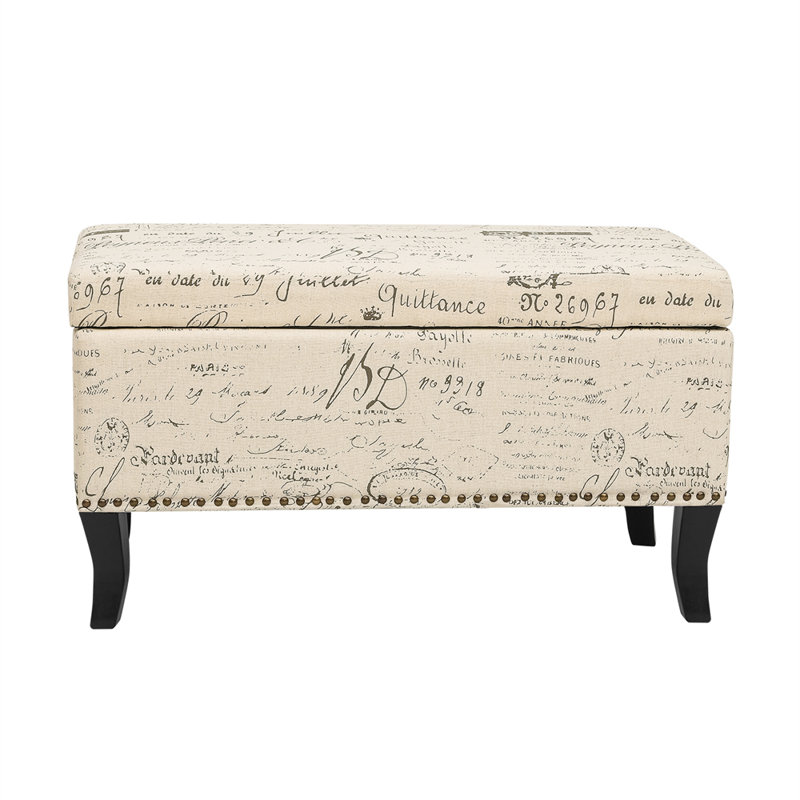 Brankovice Upholstered Ottoman, Beige