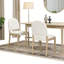 Ensemble de 2 chaises de salle à manger rembourrées sans accoudoirs en tissu Mid Century-423648847