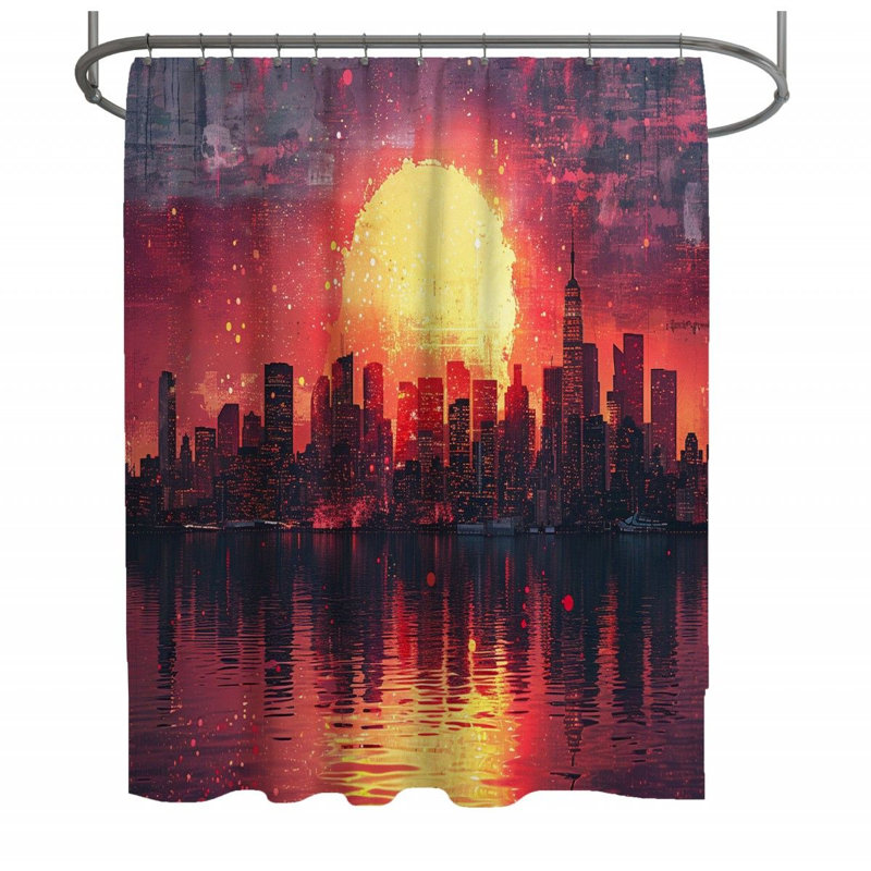 Deltonia Shower Curtain, 93" H x 70" W