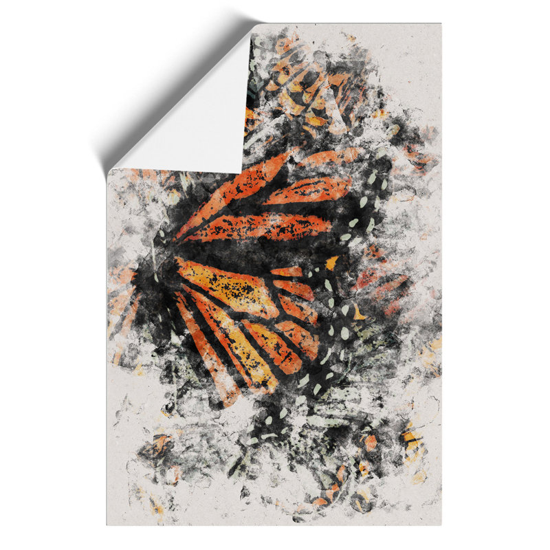 Monarch Butterflies Watercolour - Frameless Print, 30cm H x 21cm W x 0.1cm D