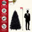 Arbre de Noël avec 500 lumières à DEL blanches, arbre artificiel en PE + PVC 2156 pointes pour décoration d'Halloween et des Fêtes, structure à charnières avec support en métal stable-969193737