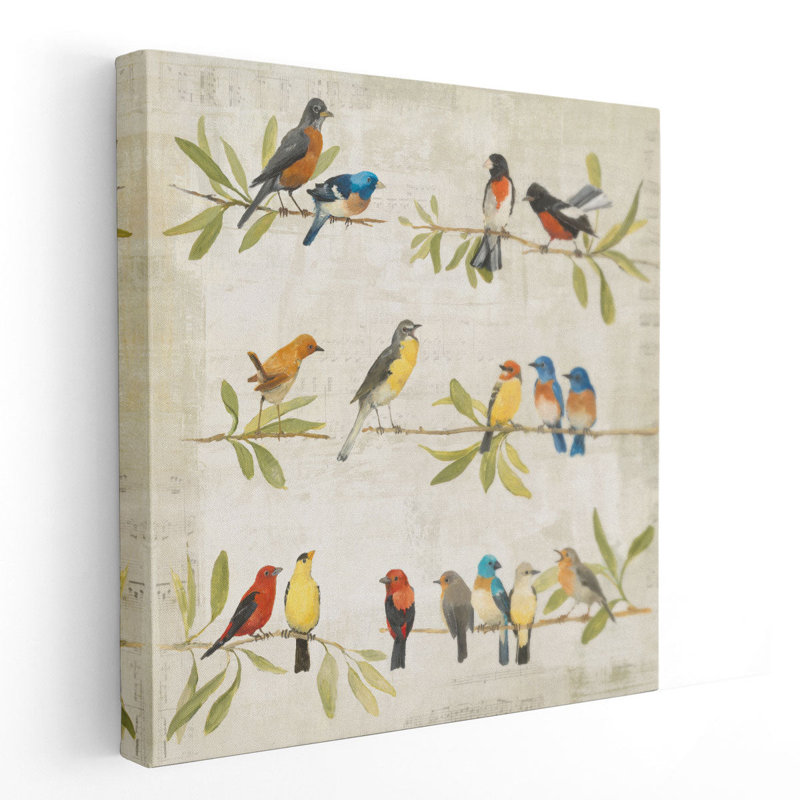 Adoration of the Magpie Music - reproduction d'art sur toile, H 16 po x l 16 po