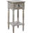 Rustic Farmhouse Wood Side Table With Drawer And Shelf, Pine And MDF Construction, Distressed White Finish