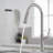 Single Hole Kitchen Faucet With Pull Out Sprayer Single Handle Kitchen Sink Faucets High Arc Brass Kitchen Basin Taps With Deck Plate-106407837
