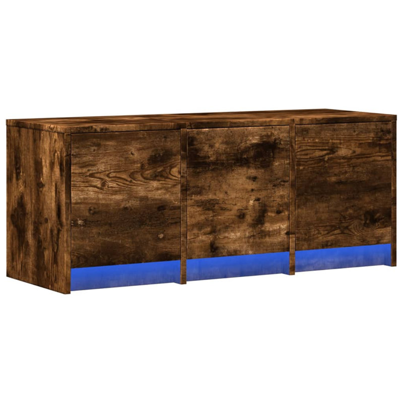 Cristien Unfinished TV Stand, 97cm, Smoked Oak