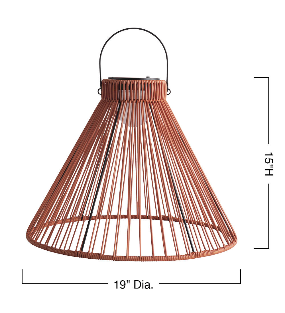 Solar Integrated LED Hanging Light, Pink