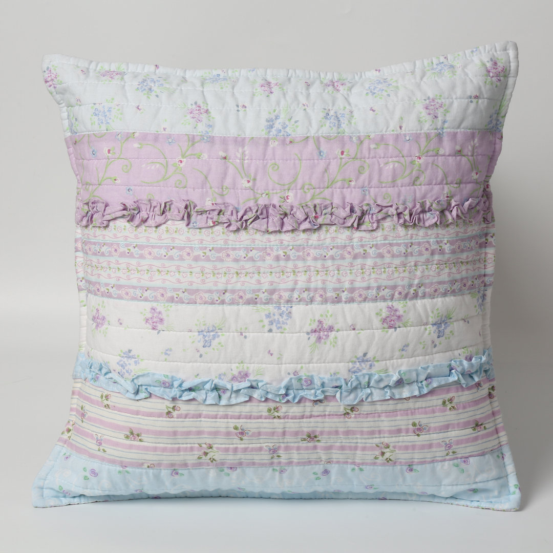 Romantic Chic Embroidered Cotton Throw Pillow Cozy Line Home Fashion