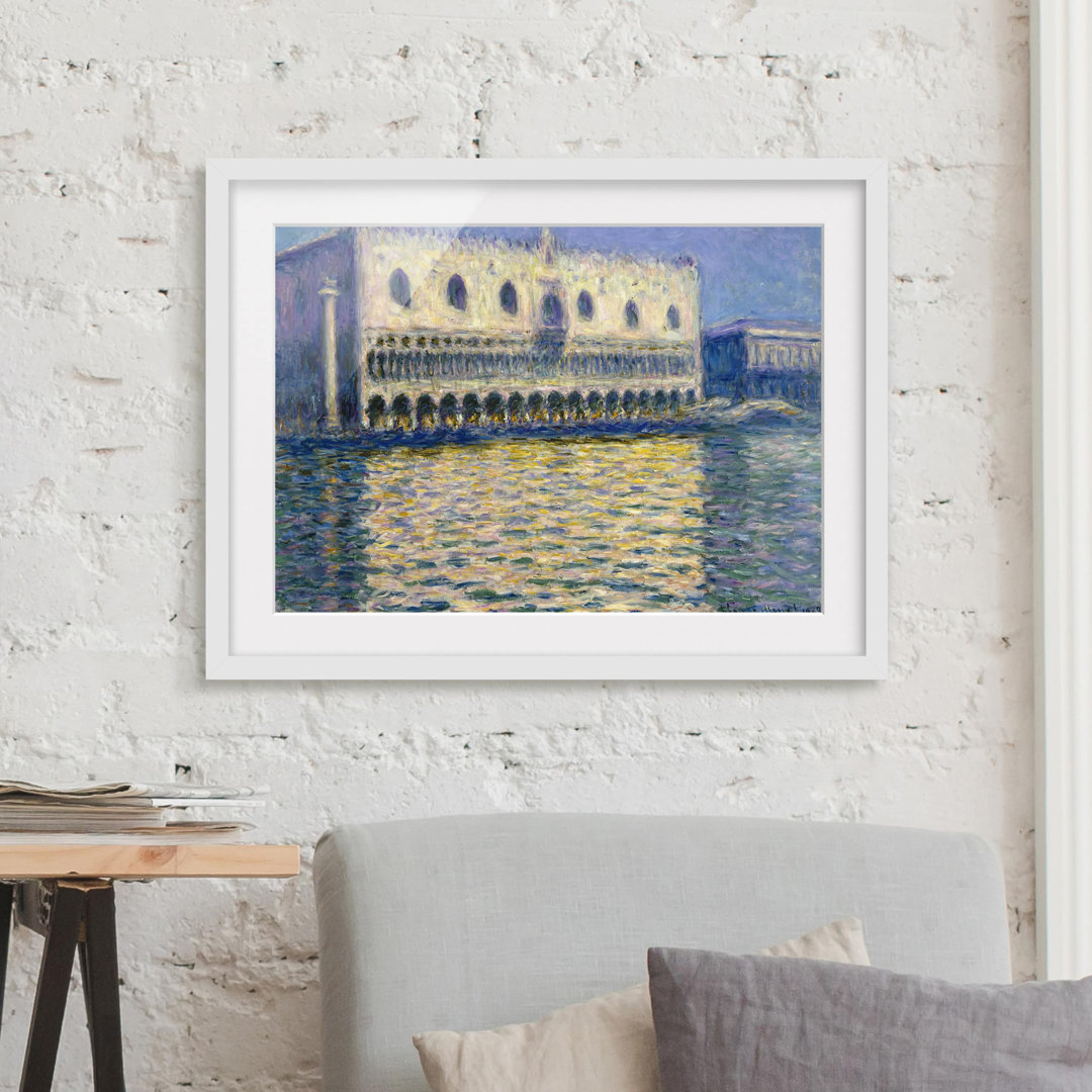 Gerahmtes Poster Doge's Palace von Claude Monet