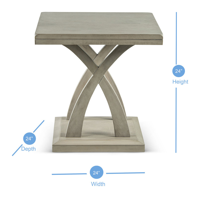 Table de bout Almeta, Gris clair