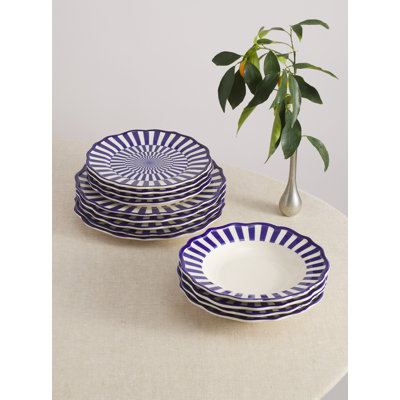 Riviera Stoneware Dinnerware Set - Service for 4