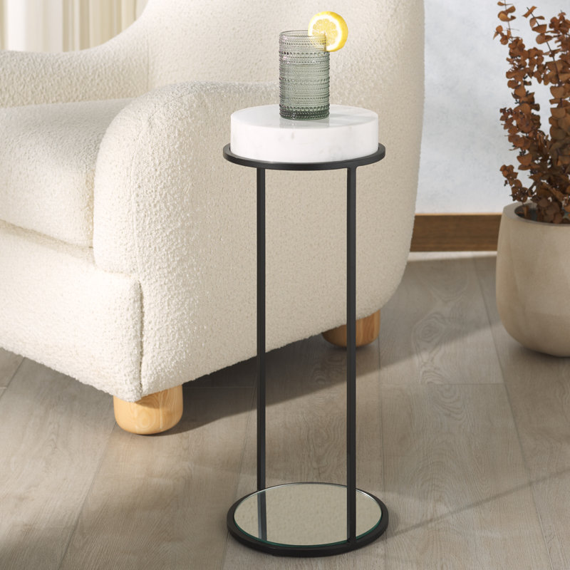 Eusebia Marble Tray Top End Table