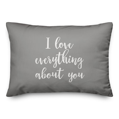  Coussin décoratif «I Love Everything About You»