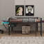 Lit mezzanine mi-hauteur avec bureau intégré et éclairage, disponible en format double