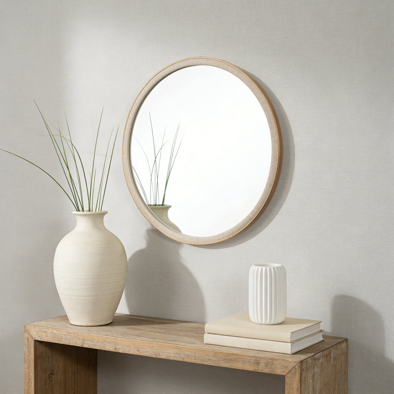 Miroir mural rond, 24 po x 24 po, White