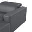 Canapé modulaire en U en cuir véritable 4 pièces gris foncé avec 2 fauteuils inclinables électriques et appuis-tête réglables-133067165