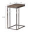 Table à collation de style industriel avec nickel noir - gris et aspect extensible
