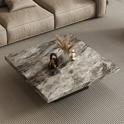Table basse en marbre avec tiroir de rangement