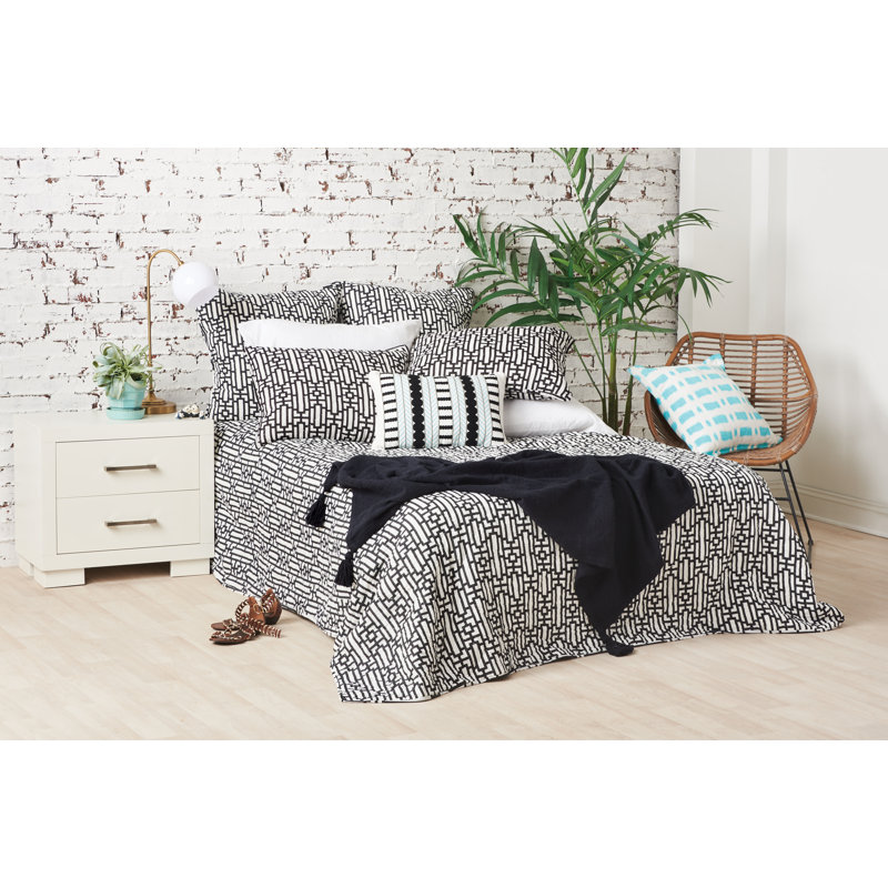 Naya Cotton Geometric Sham Set, Standard