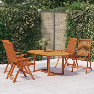 Patio Dining Set Solid Wood Eucalyptus