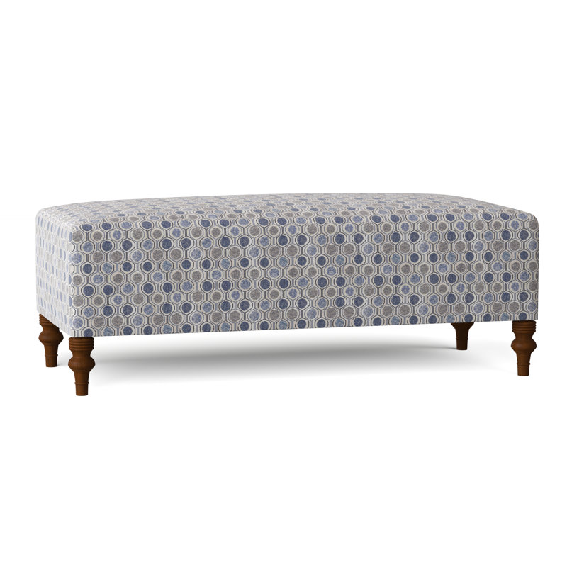 Banc rembourré Ryker, Noyer foncé, Chenille Malibu Parchment Performance