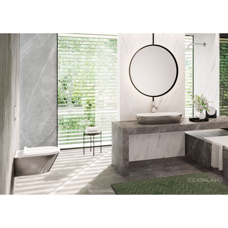 Gold And Silver 31.5'' L Bathroom Sink, White/Silver