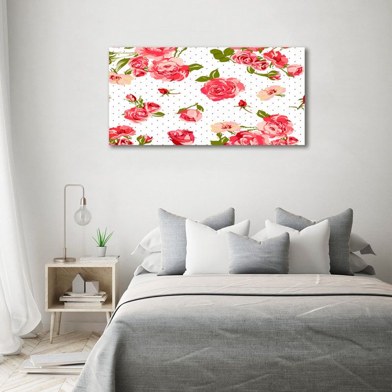 Roses - No Frame Print, Canvas, 70cm H x 140cm W x 2cm D