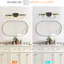 4- Applique murale, cristal transparent, noir mat + doré, salle de bain et vestiaire, design rétro, applique de style rétro écoénergétique avec 4 lumières, abat-jour, comptoir de meuble-lavabo, installation facile