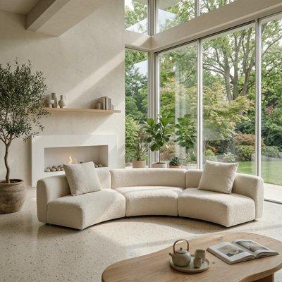 Canapé modulaire incurvé Formia Boucle