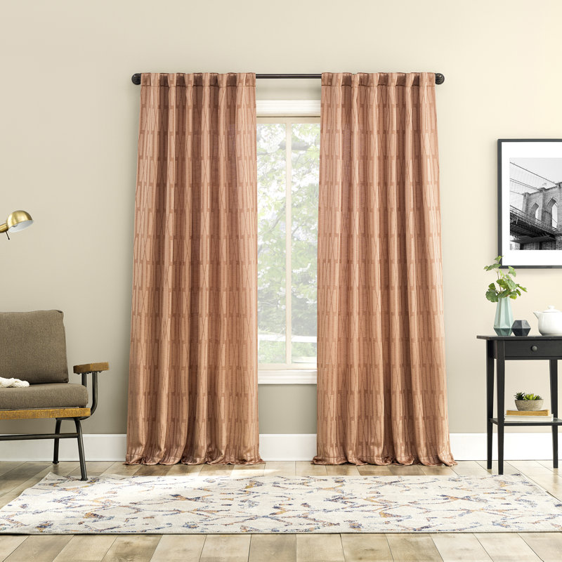Rideau semi-transparent Dover, Orange, L 52 po x L 63 po