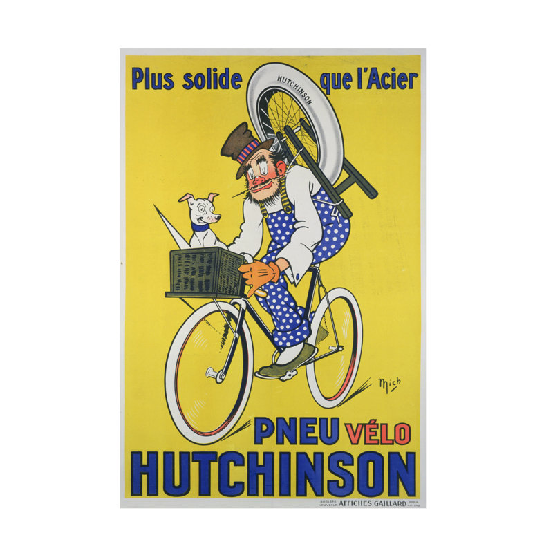 «Liebeaux, Michel, Called Mich Hutchinson, bicyclette, art sur toile, H 47 po x l 30 po