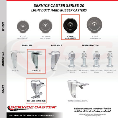 Hard Rubber Swivel Caster