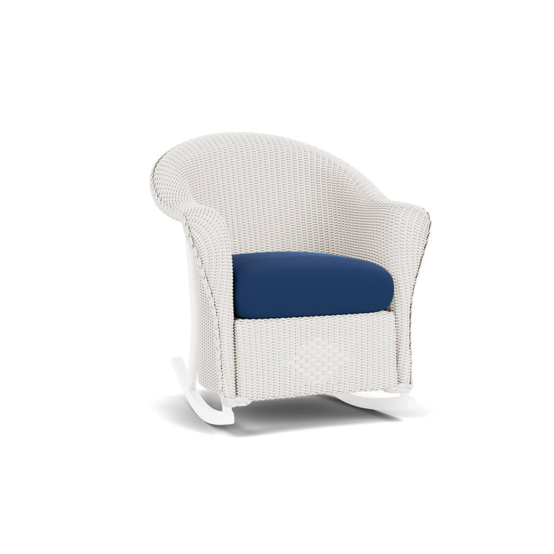 Reflections Outdoor Rocker Chair, Flagship Lapis Sunbrella®, White