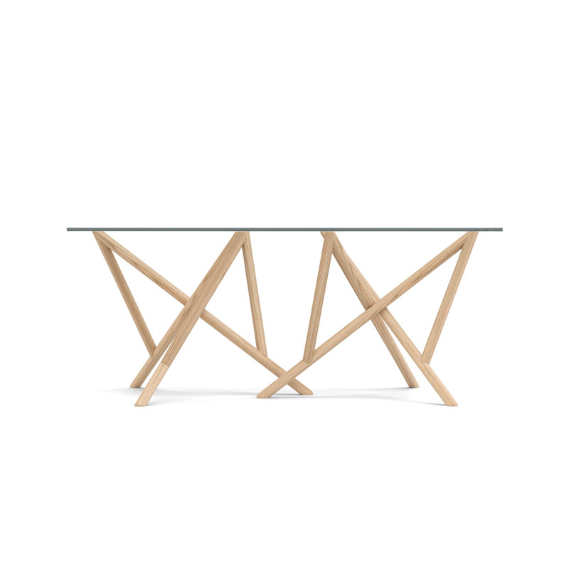 Table avec plateau Baton, Chêne naturel