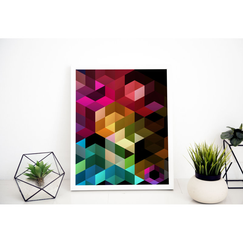 Abstract 16 Fashion - Print, 30cm H x 25cm W x 5cm D, White Framed