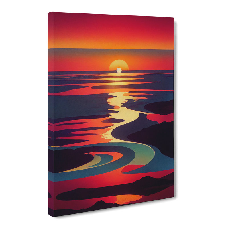 Divisionism Sunset - Wrapped Canvas, 50cm H x 35cm W x 3cm D